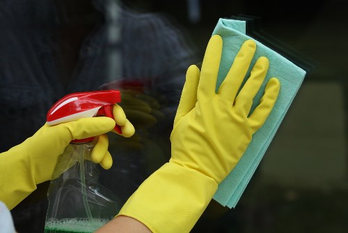 Professional Airbnb cleaning in a modern rental living room