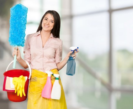 Specialized commercial cleaning in a retail or office facility
